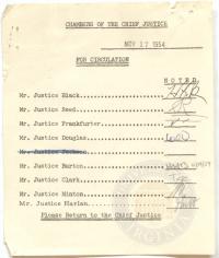 &quot;Comments re Segregation Plan&quot; by Prettyman, circulated to the Justices 17 November 1954