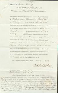 Draft of A.T. Parkes&#039; Determination of Compensation for Benjamin Barker&#039;s Enfranchisement, 23 May 1882
