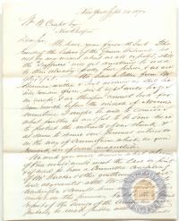 Letter from Barling &amp; Davis to Crapo, 20 September 1872