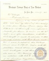 Letter from C. R. Tucker to Crapo, 29 October 1872