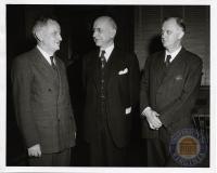 F. D. G. Ribble, Stanley L. Reed, and Colgate W. Darden Jr. at the Presentation of the 100,000th Volume to the Law Library