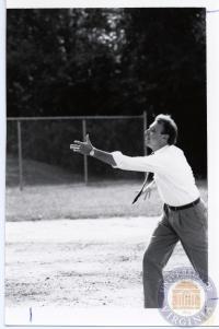 Dean Robert E. Scott Playing Softball