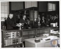 Presentation of the Frederick Deane Goodwin Ribble Bowl in the Law Library Reading Room in Clark Memorial Hall, May 1963