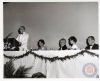 Hardy C. Dillard Speaking at the Retirement Ceremony for F. D. G. Ribble, 1963