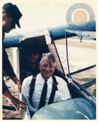 Hardy C. Dillard Preparing to Ride in a Tandem Glider