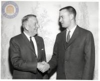 Richmond-Ribble Prize Recipient John B. Thompson (R) pictured with Hardy C. Dillard ca. 1965